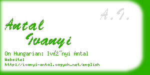 antal ivanyi business card